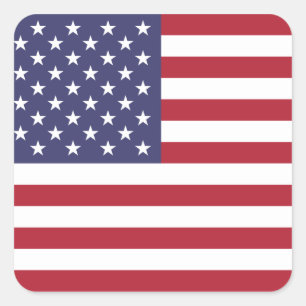 Cuadrada Pegatina de la Plaza de la Bandera de Estados Unid