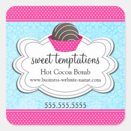 Cuadrada Pegatina de la plaza de la bomba de chocolate cali