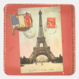 Cuadrada Pegatina de la Plaza de París4