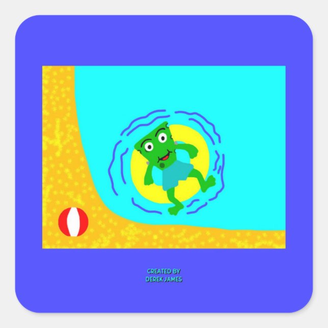 Cuadrada Pegatina de la Plaza de Verano Franken-Cheese (Anverso)