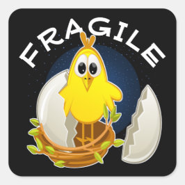 Cuadrada Pegatina DE LA PLAZA FRAGILE