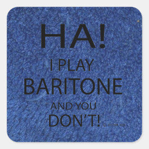 Cuadrada Pegatina de la plaza Ha Baritone