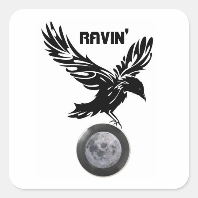 Cuadrada Pegatina de la plaza Ravin' (Anverso)