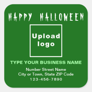 Cuadrada Pegatina de la Plaza Verde de Halloween Empresaria