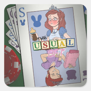 Cuadrada Pegatina de la portada de The Usual Bet 2019-2020