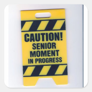 Cuadrada pegatina de la precaución