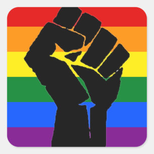 Cuadrada Pegatina de la solidaridad de LGBT