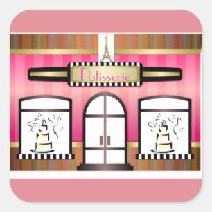 Cuadrada Pegatina de la Torre Eiffel de París