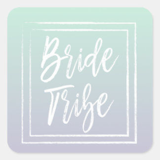 Cuadrada Pegatina de la tribu Mint Bride