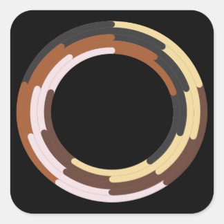 Cuadrada Pegatina De La Unidad Racial