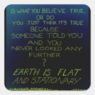 Cuadrada Pegatina de la verdad