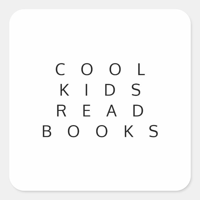 Cuadrada Pegatina DE LECTURA DE LIBROS PARA NIÑOS DE Guay (Anverso)