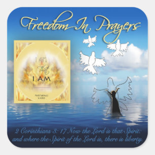 Cuadrada Pegatina De Libertad De Oración