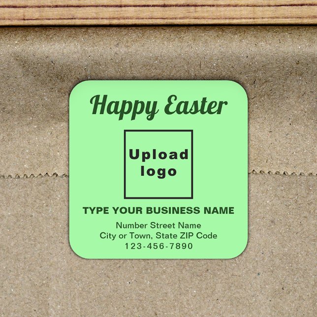 Cuadrada Pegatina de Light Green Easter Business Square (Subido por el creador)