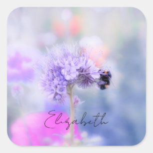 Cuadrada Pegatina de Little Bee