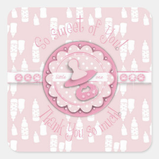 Cuadrada Pegatina de Little One Chica TY Square