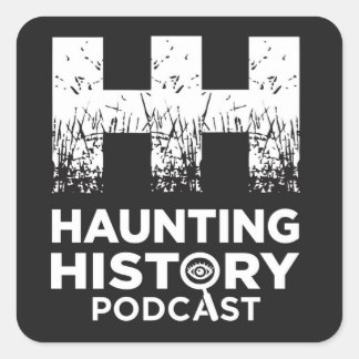 Cuadrada Pegatina de logotipo de puerta negra