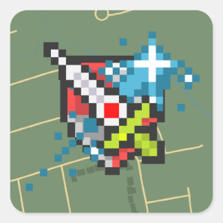 Cuadrada Pegatina de logotipos