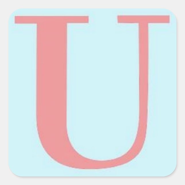 Cuadrada Pegatina de logotipos no escritos (Anverso)