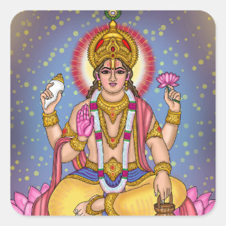 Cuadrada Pegatina de Lord Dhanvantari