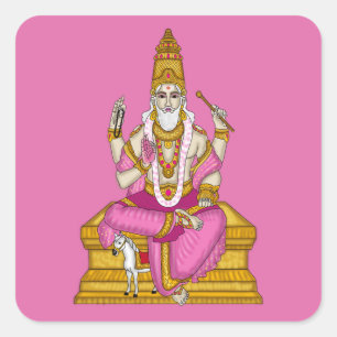 Cuadrada Pegatina de Lord Shukra Dev