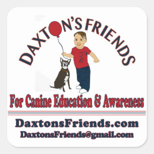 Cuadrada Pegatina de los amigos de Daxton oficial