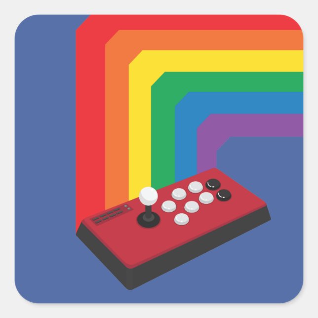 Cuadrada Pegatina de lucha (Anverso)