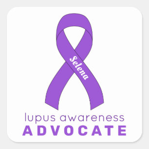 Cuadrada Pegatina de Lupus Advocate de la Plaza Blanca