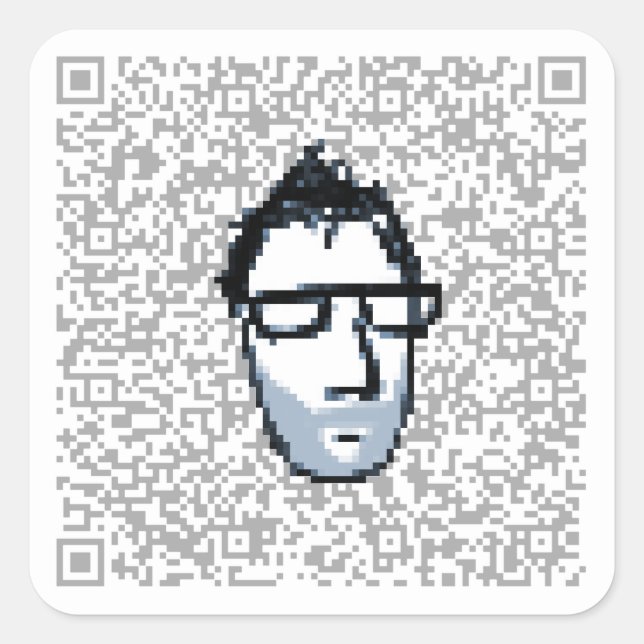 Cuadrada pegatina de luz de código de visnup qr (Anverso)