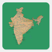 Pegatina de mapas de India