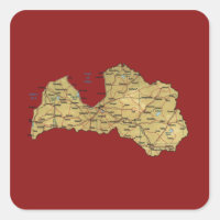 Pegatina de mapas de Letonia