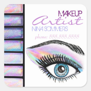 Cuadrada Pegatina de maquillaje artístico