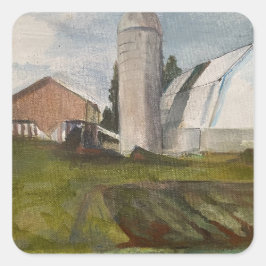 Cuadrada Pegatina de mercado de agricultores