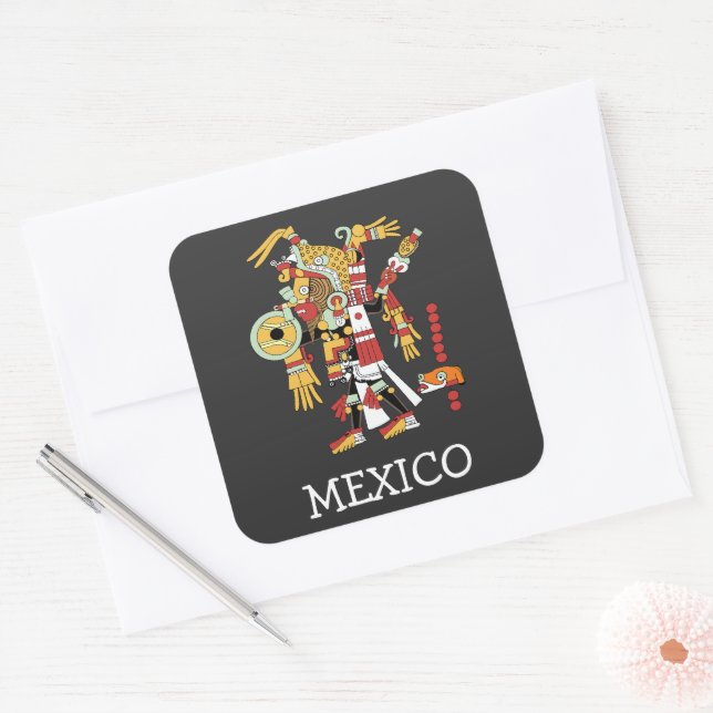 Cuadrada Pegatina de México (Sobre)