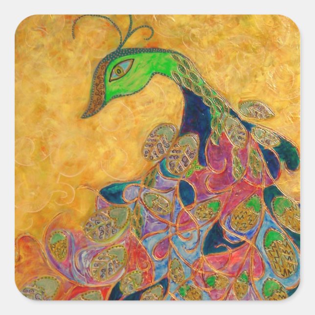 Cuadrada pegatina de midas (pintura) (Anverso)