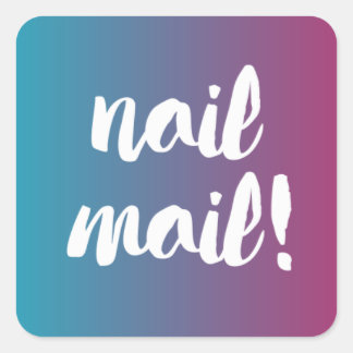 Cuadrada Pegatina de Nail Mail