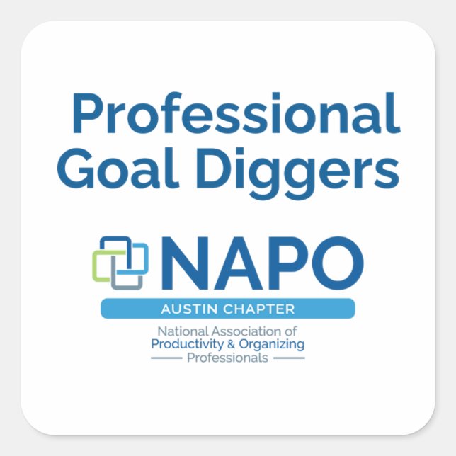 Cuadrada Pegatina de NAPO Austin Professional Goal Diggers (Anverso)