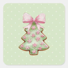 Cuadrada Pegatina de Navidad