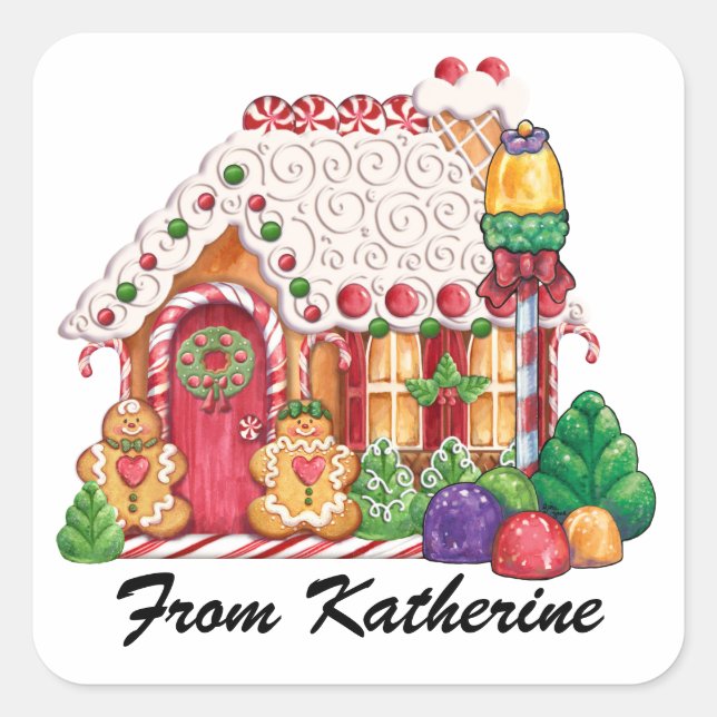 Cuadrada Pegatina de Navidad - SRF (Anverso)