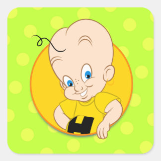 Cuadrada Pegatina de niño personalizado