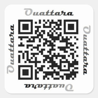 Cuadrada Pegatina de NOMBRE personalizado del código QR de 