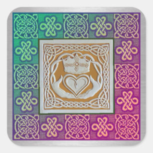 Cuadrada Pegatina de nudos celtas