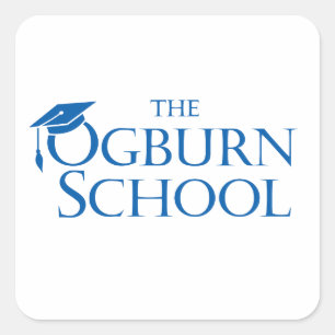 Cuadrada Pegatina de Ogburn School