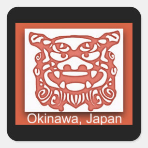 Cuadrada Pegatina de Okinawa