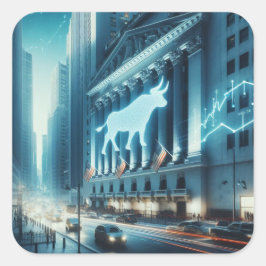 Cuadrada Pegatina de operaciones bursátiles