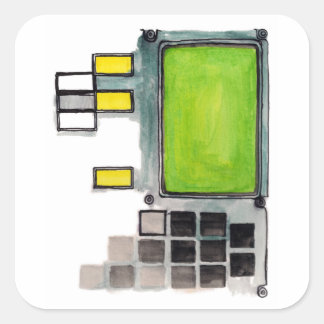 Cuadrada PEGATINA de ordenador de orientación Apolo de DSKY