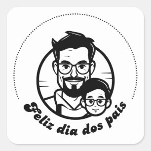 Cuadrada Pegatina de Papá Divertido chiste de papá cargan
