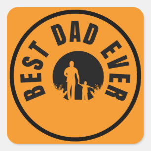 Cuadrada Pegatina de Papá Moderno vida de papá vida de