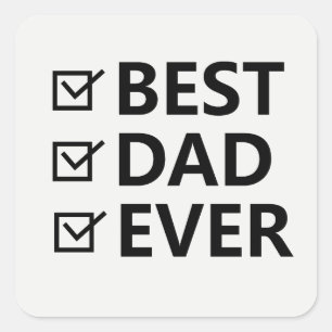 Cuadrada Pegatina de Papá Simple Sans Serif en Negrita me