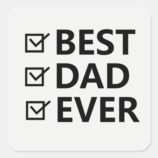 Cuadrada Pegatina de Papá Simple Sans Serif en Negrita | me (Anverso)